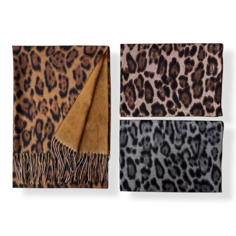 Bufanda Mujer Lana con Diseño Animal Print