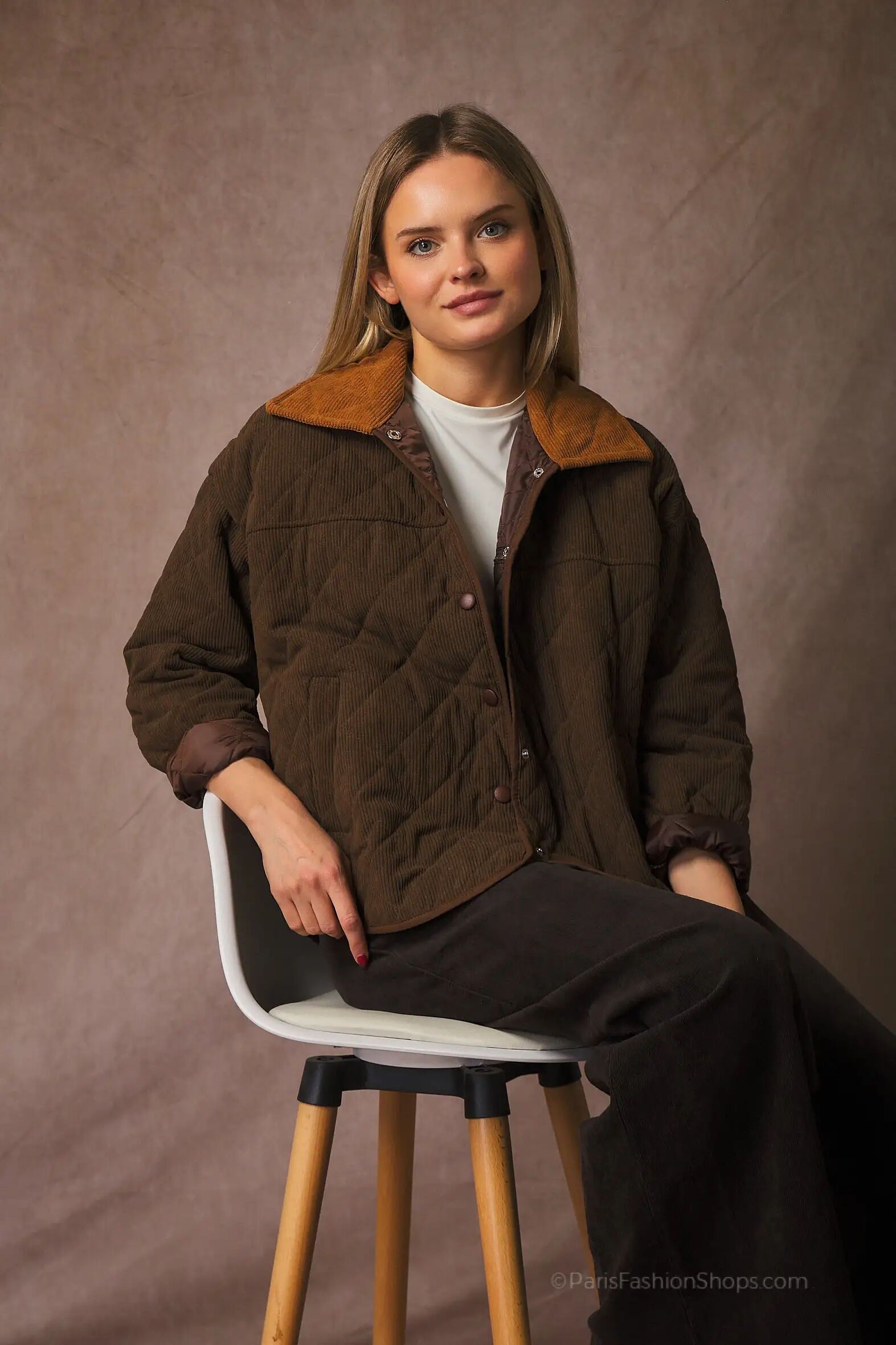 Veste matelassée en velours tricoté PV2534