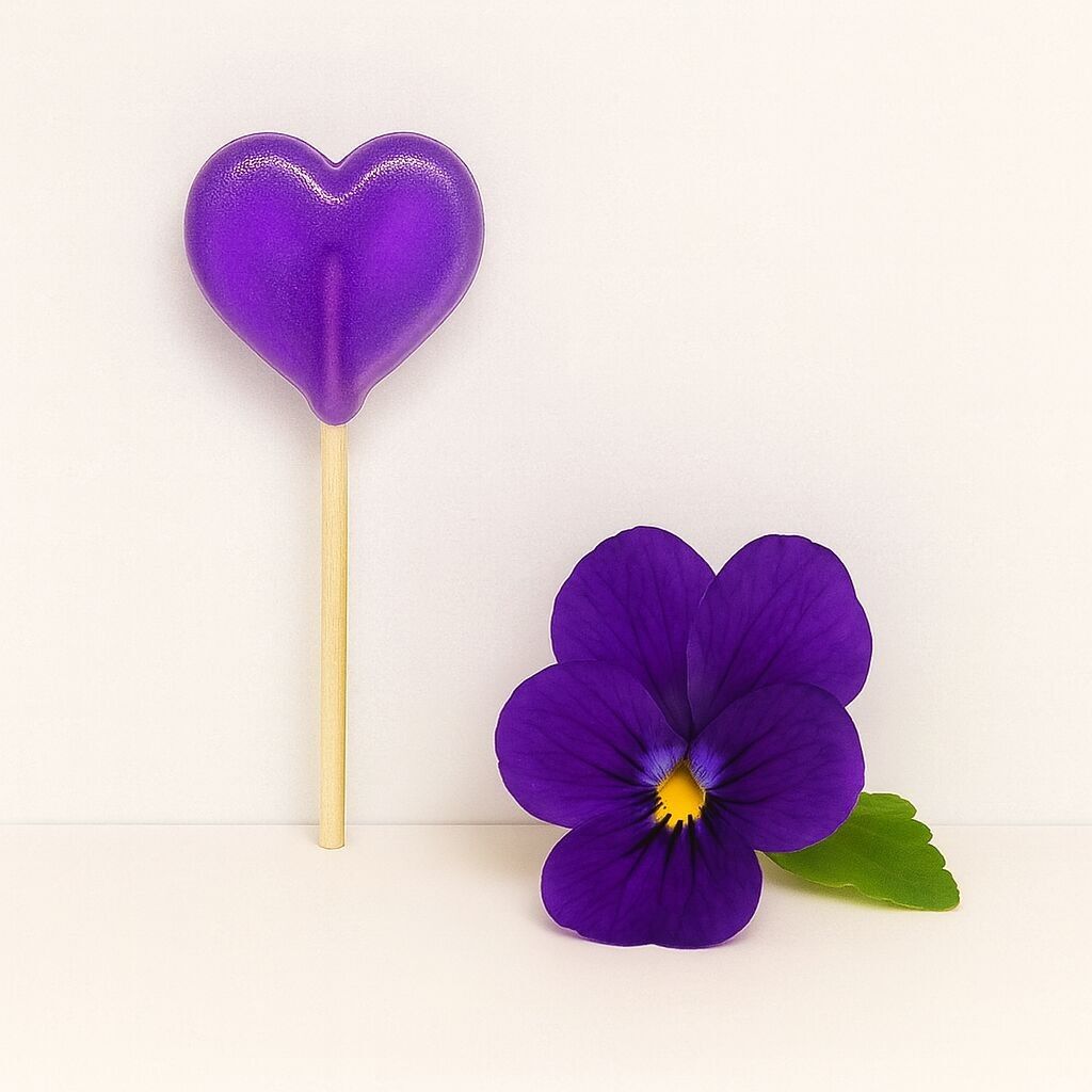 Lecca lecca fatti a mano senza zucchero - Viola x30