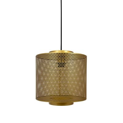 Collezione francese: lampada a sospensione Pau con maglia in ottone