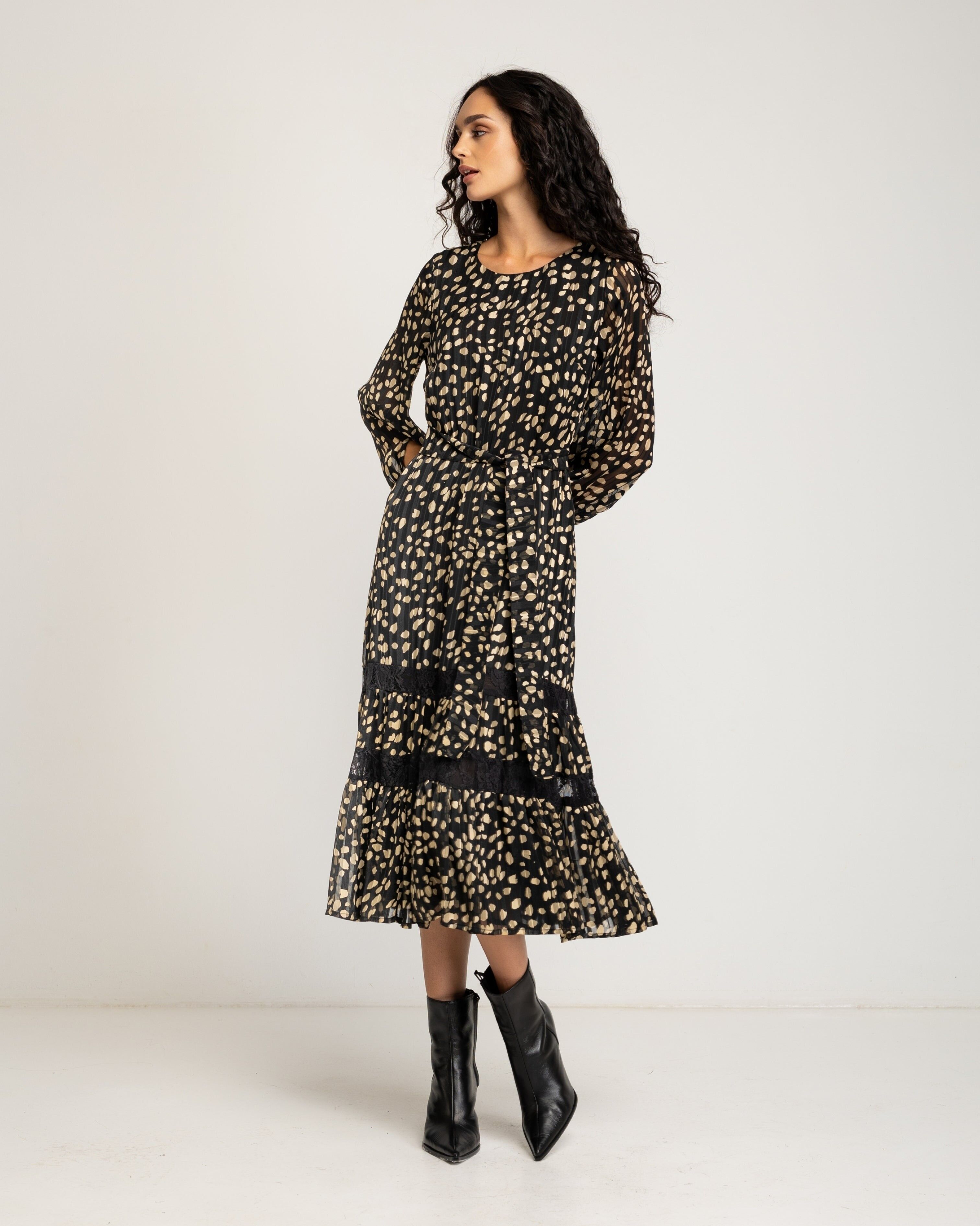 Robe midi à pois Calista