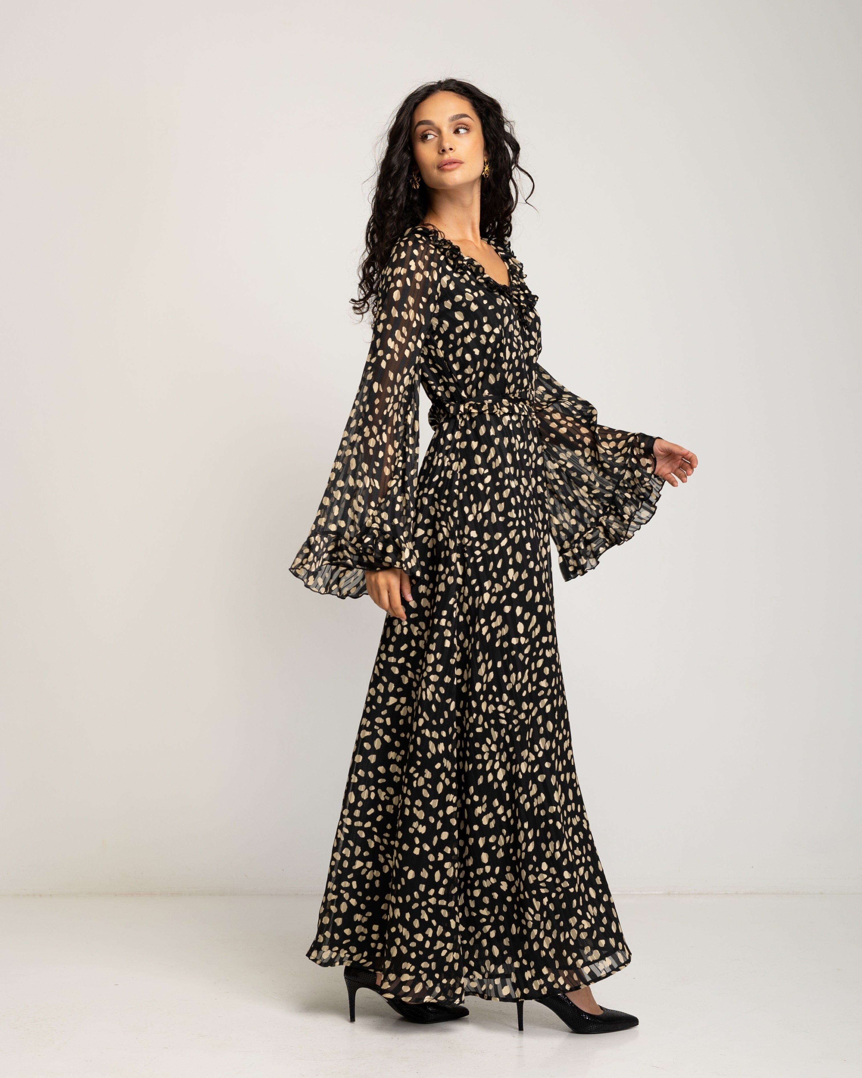 Abito lungo a pois Calista