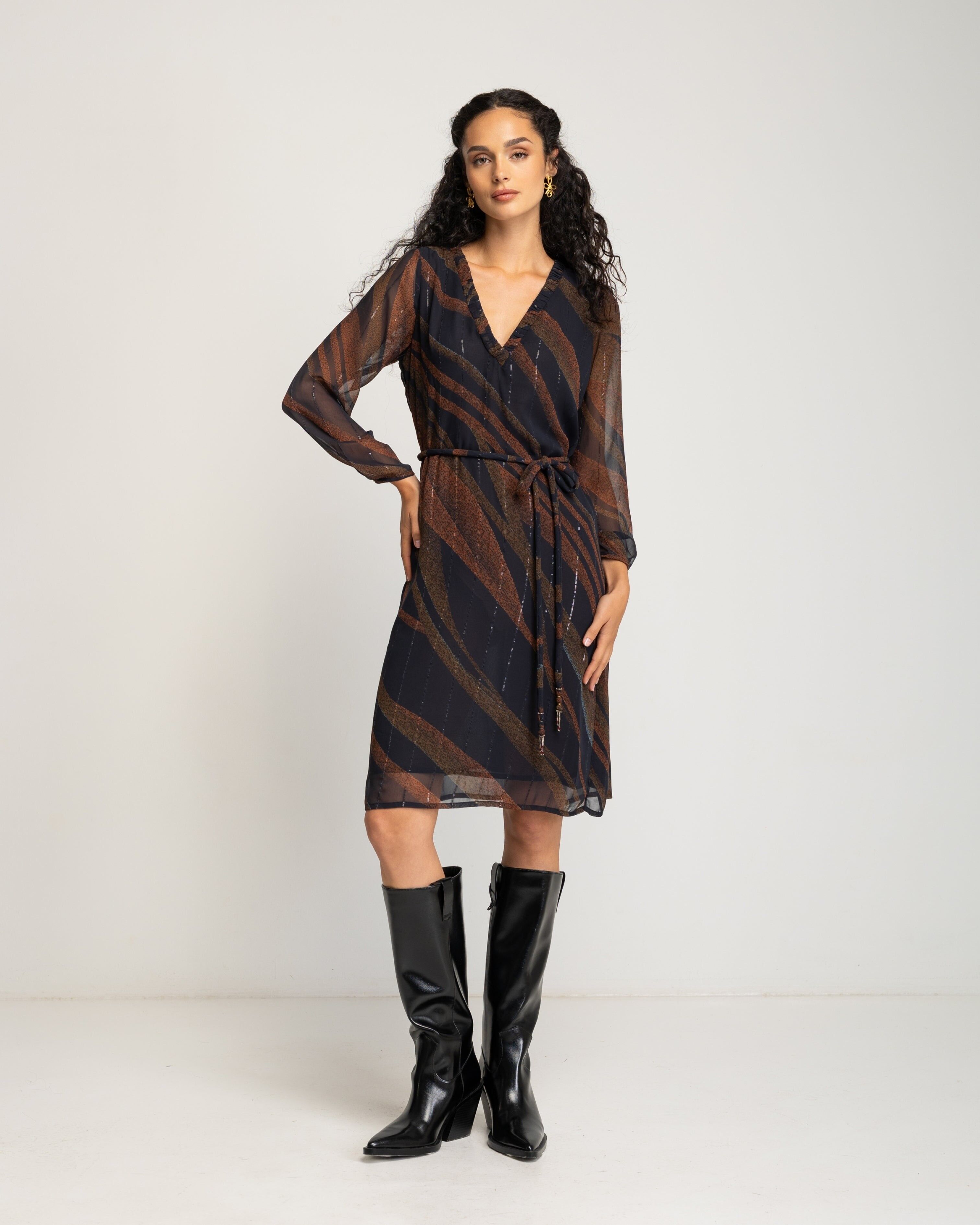 Abito corto in chiffon Celene