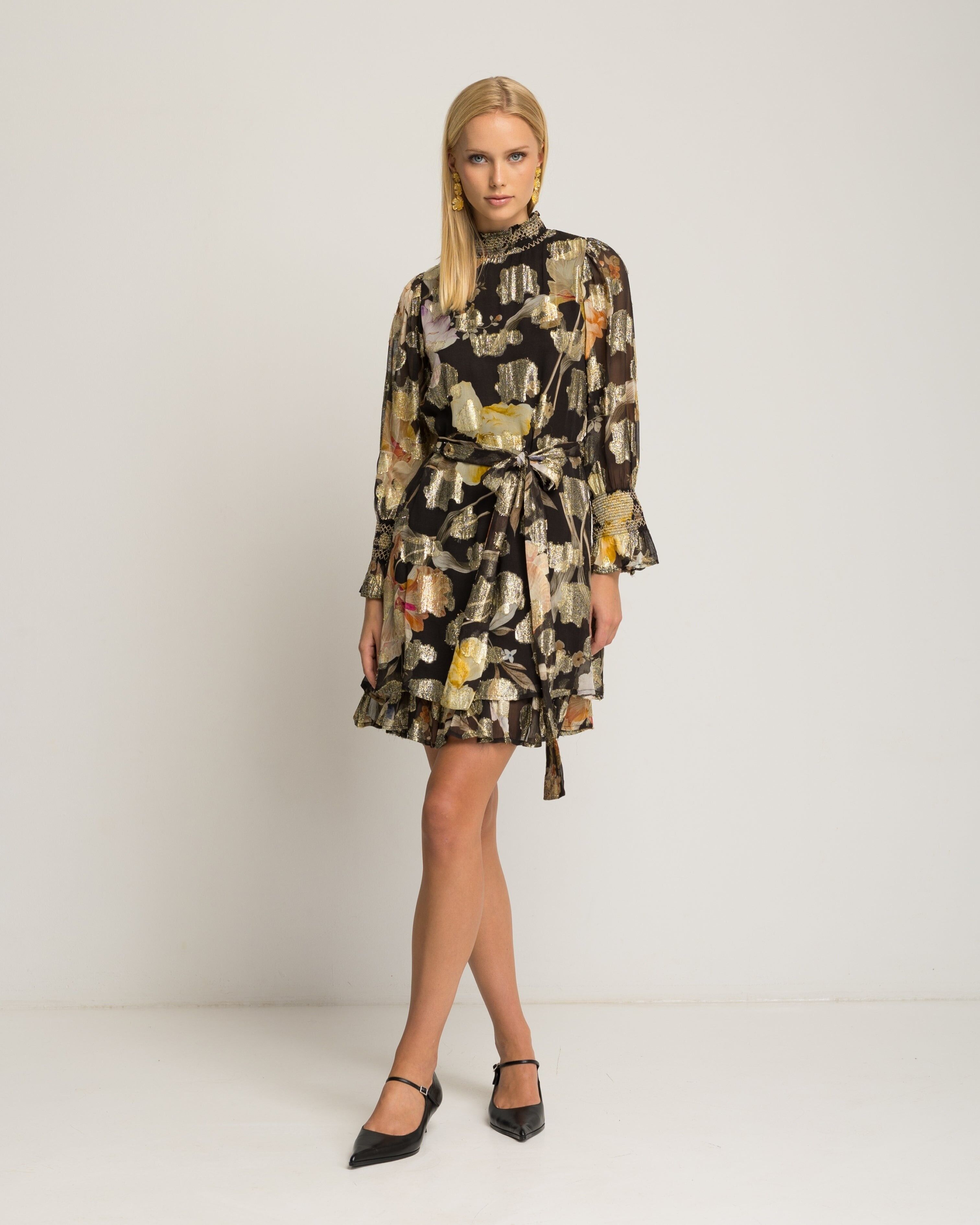 Abito corto a maniche lunghe Samara