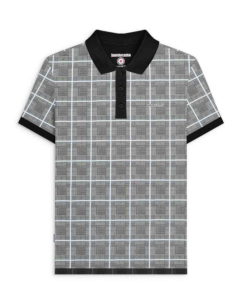 Polo bianca a quadri POW Big and Tall SS25