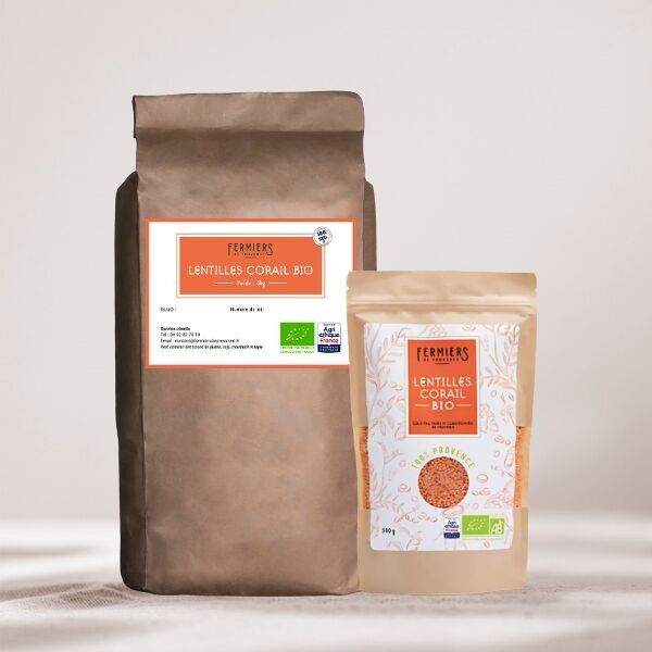 Lentilles Corail bio - 500 g - 5 kg