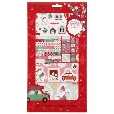 Kit Décoration En route pour Noël - Set stickers et formes découpées