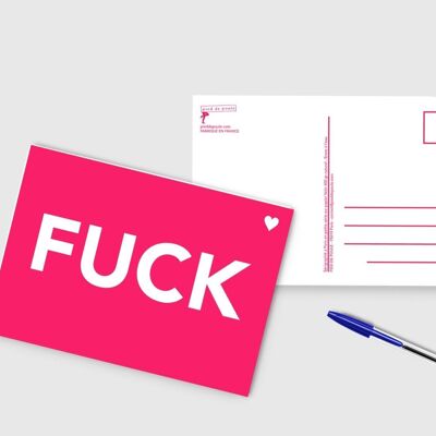 A5 Neon Pink Card - FUCK