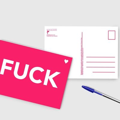 A5 Neon Pink Card - FUCK