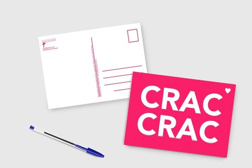 Carte A5 Rose Fluo - CRAC CRAC