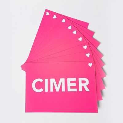 A5 Fluo Pink Card - CIMER