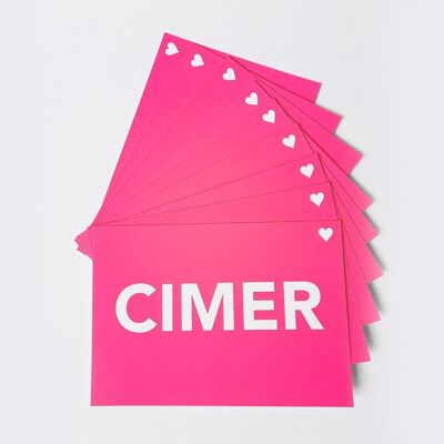 Tarjeta A5 Rosa Fluo - CIMER