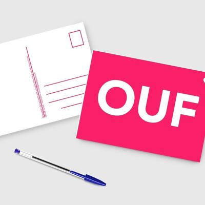 Neon Pink A5 Card - OUF