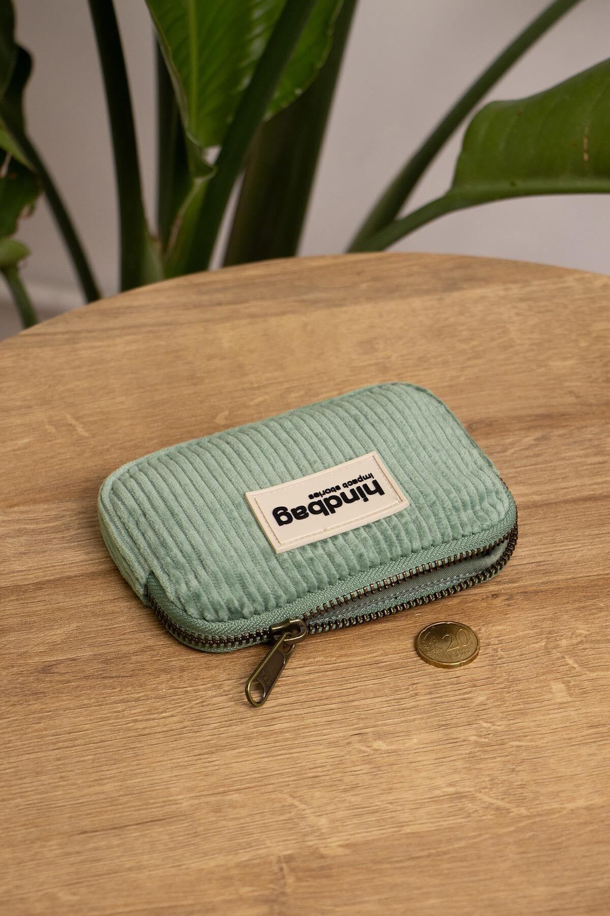 Portamonete Lili Velvet verde acqua