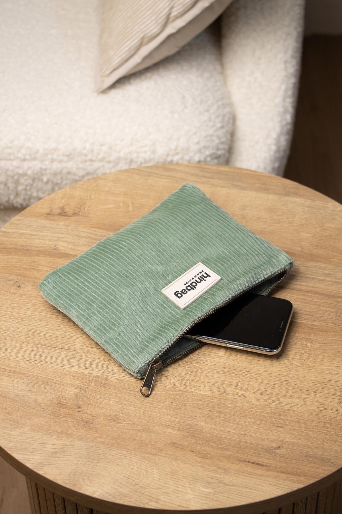 Lou Velvet Pouch Verde Acqua