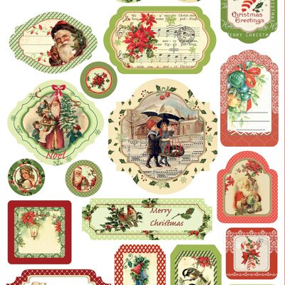 Aglomerado navideño - Navidad victoriana 19 uds.