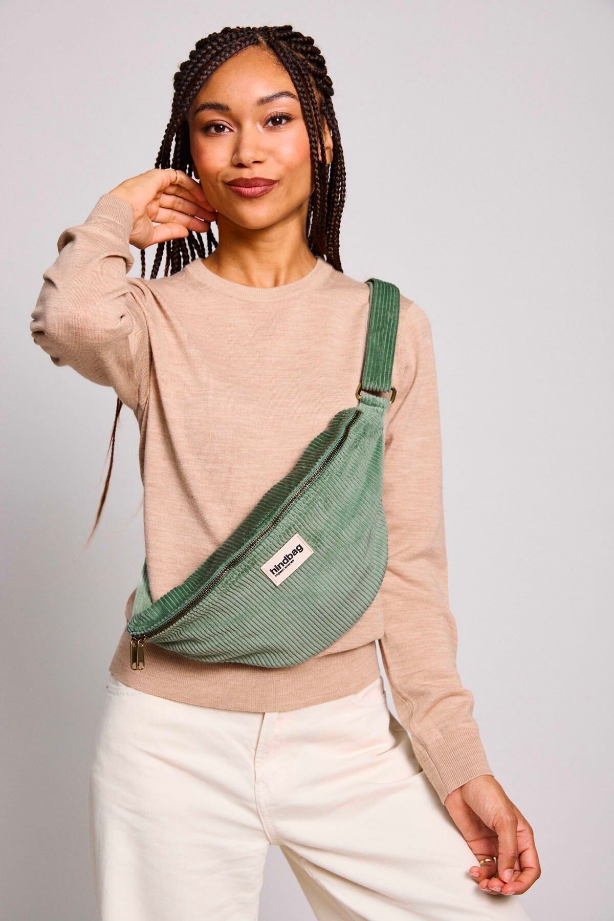 Marsupio Sasha Velvet verde acqua