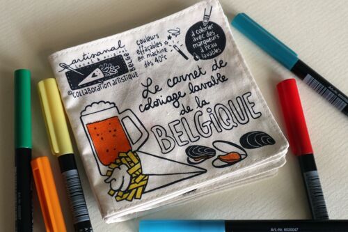 Carnet de coloriage lavable de la Belgique