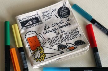 Carnet de coloriage lavable de la Belgique 1