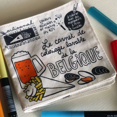 Carnet de coloriage lavable de la Belgique