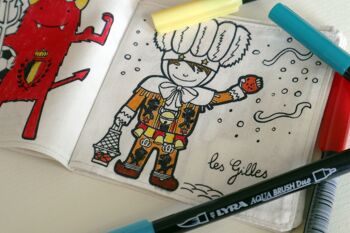 Carnet de coloriage lavable de la Belgique 7