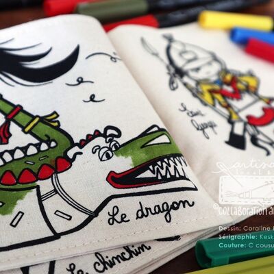 Carnet de coloriage lavable du Doudou