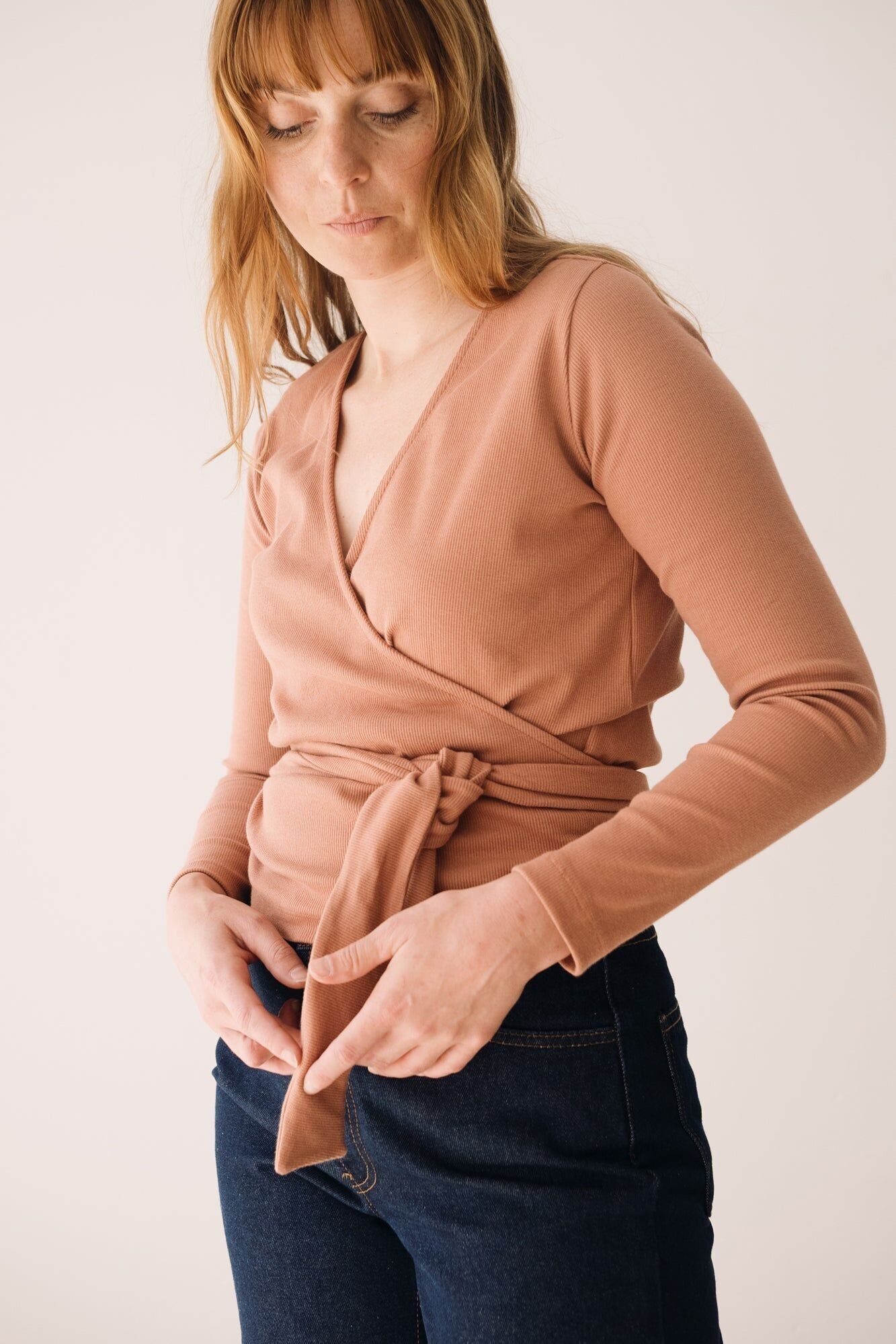 Bio-Ripp-Wickeltop in Pink