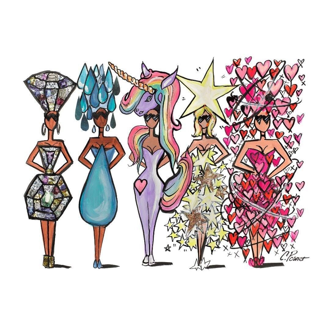 Einhorn-Pop-Puppen-Druck