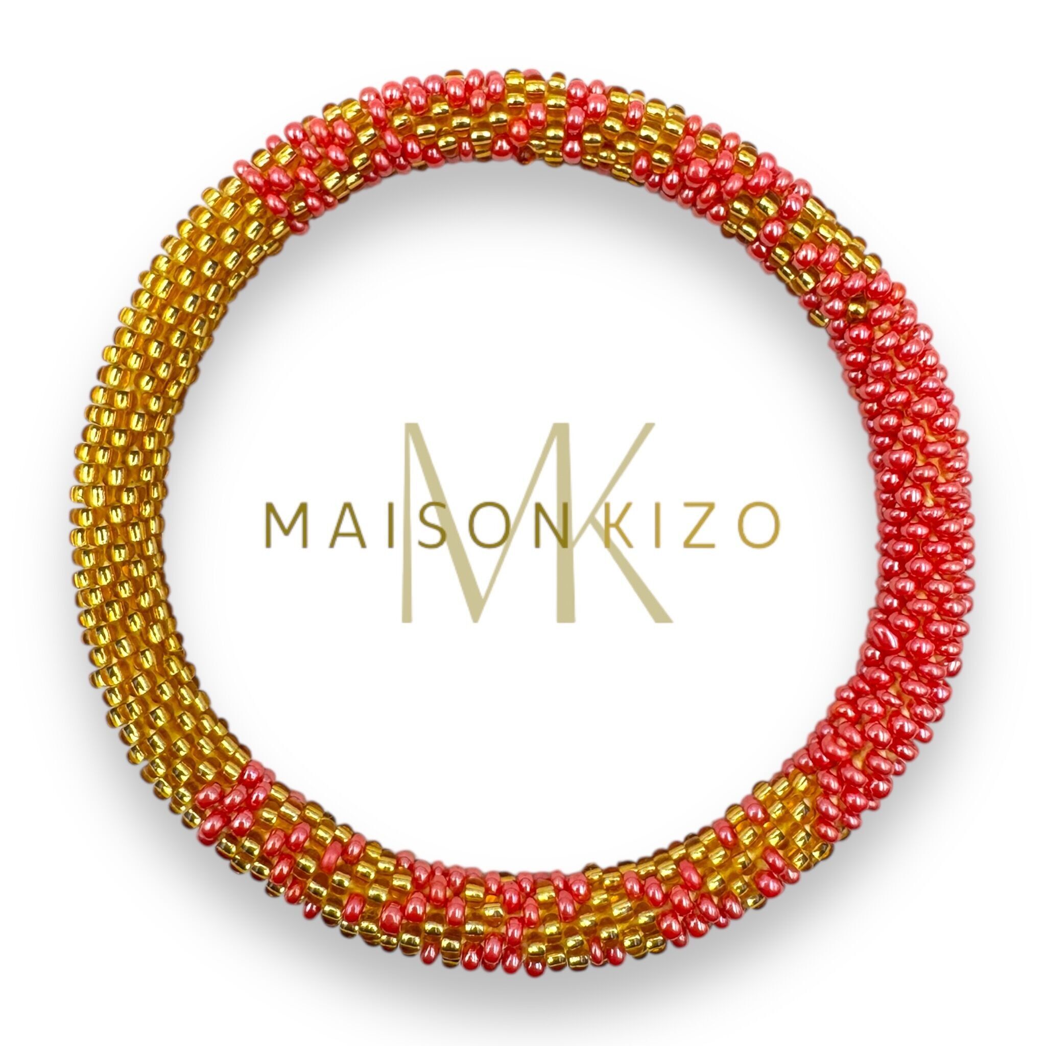 Bracelet népalais perles crochetées Maison Kizo B43