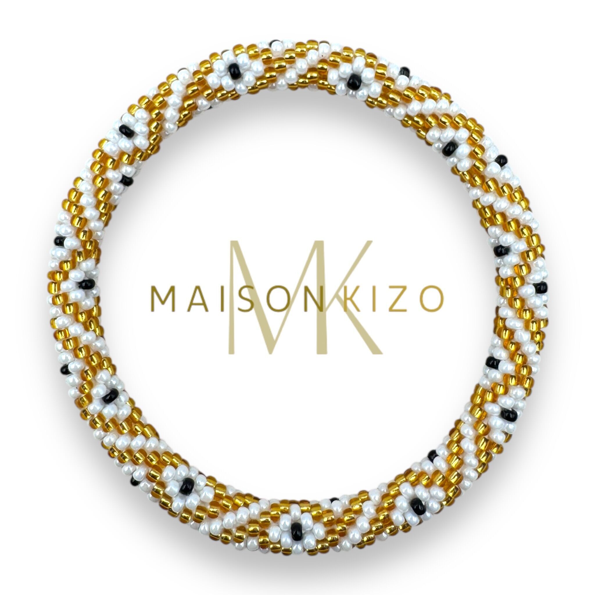 Bracelet népalais perles crochetées Maison Kizo D19