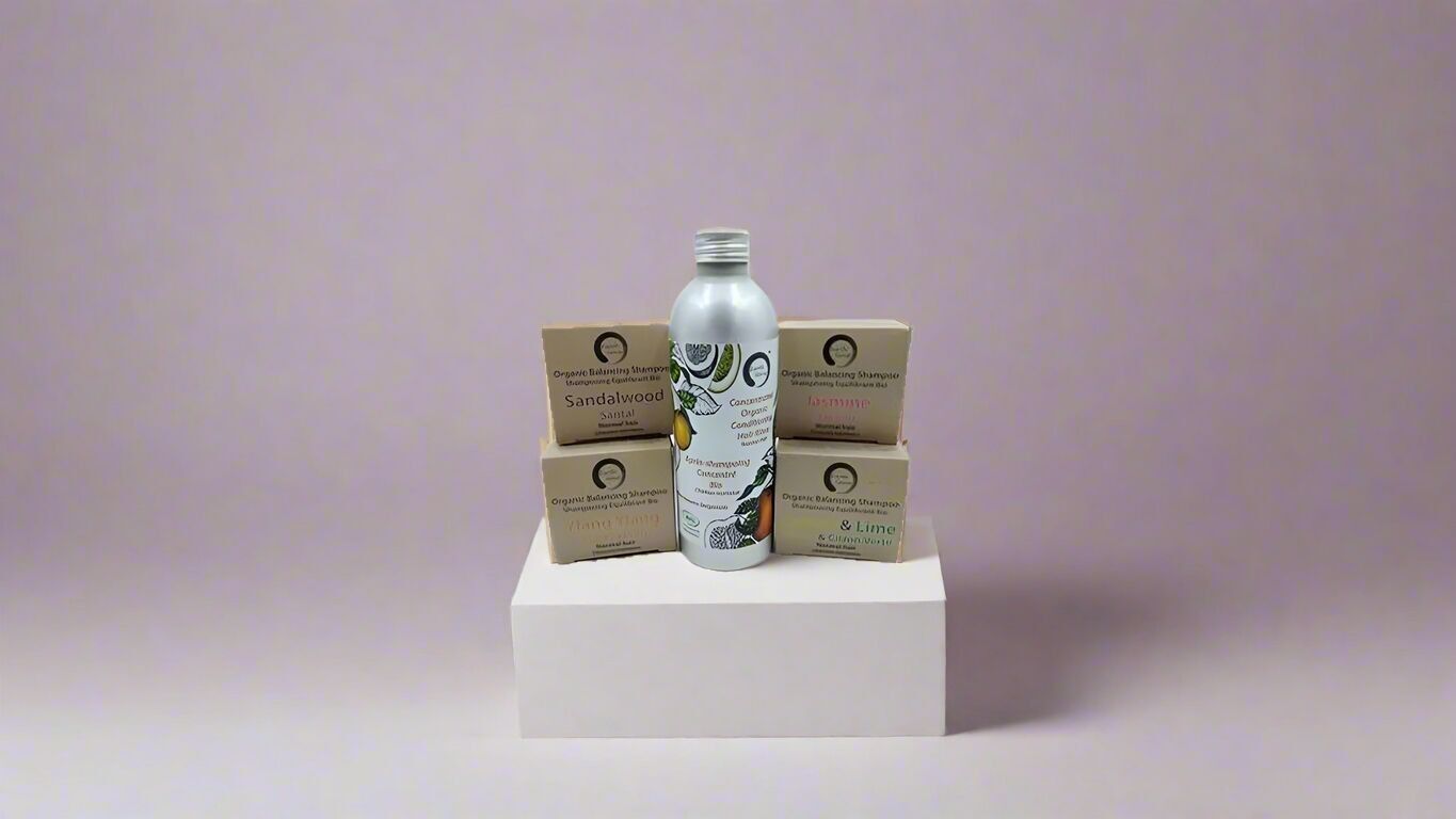Trio Hair Care Pack - Organic Solid Shampoo, Organic Concentrated Hair Rinse & Argan Oil - MADE TO ORDER