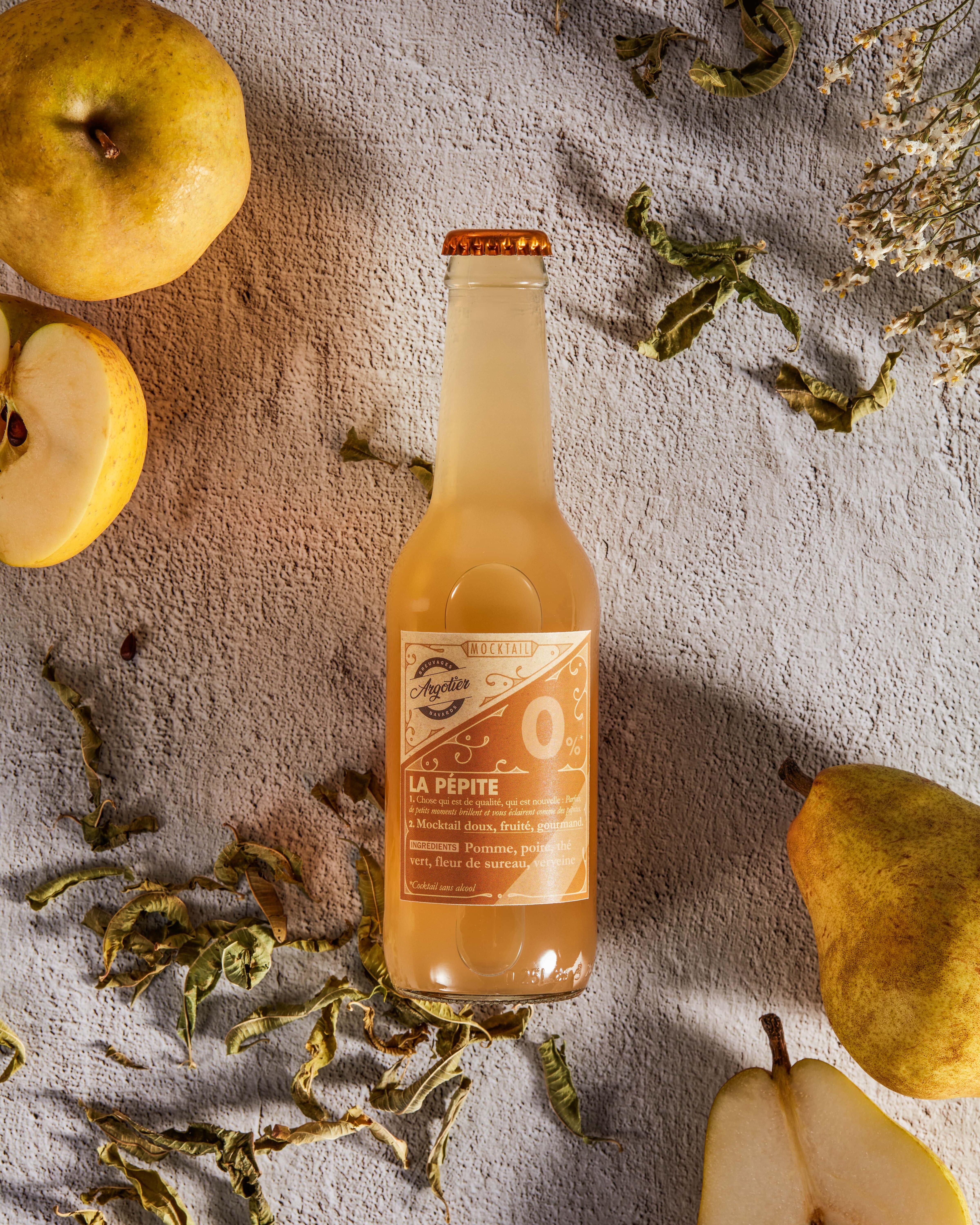 Mocktail artisanal prêt-à-boire (Infusion thé vert) - LA PÉPITE 25CL