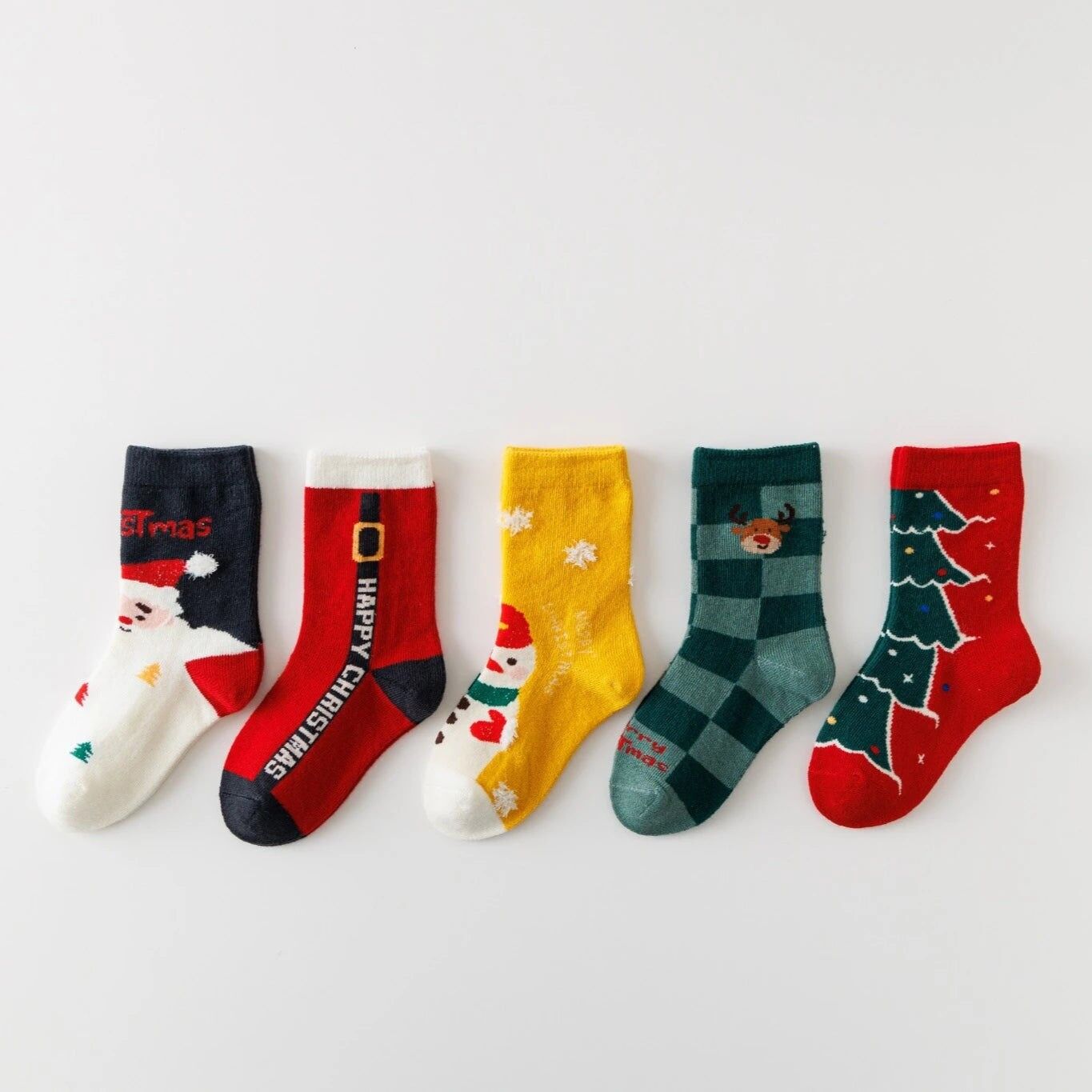 Pack of 5 Christmas High Socks I Baby and Child