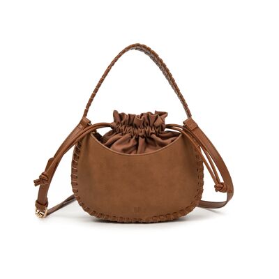 Borsa a mano o a tracolla marrone violetta Excess Paris