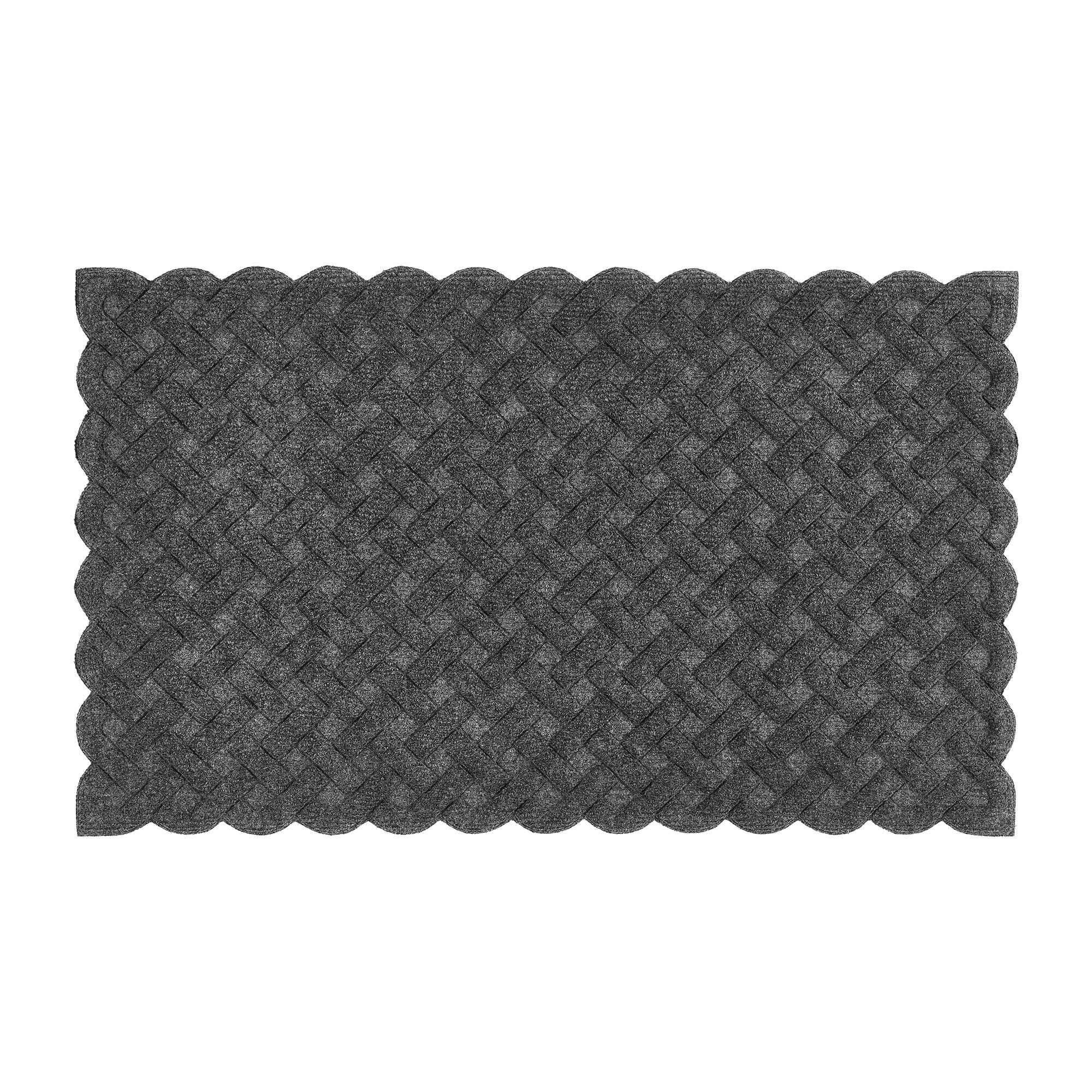 My Mat Eco-Rib Outdoor Cross Hatch Grey