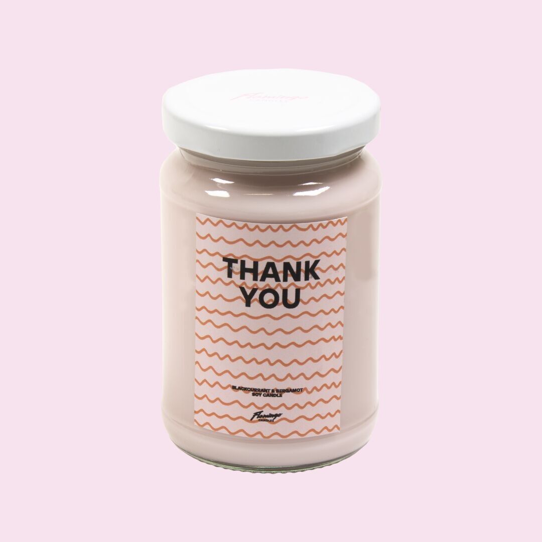 Vela de agradecimiento con grosella negra y bergamota