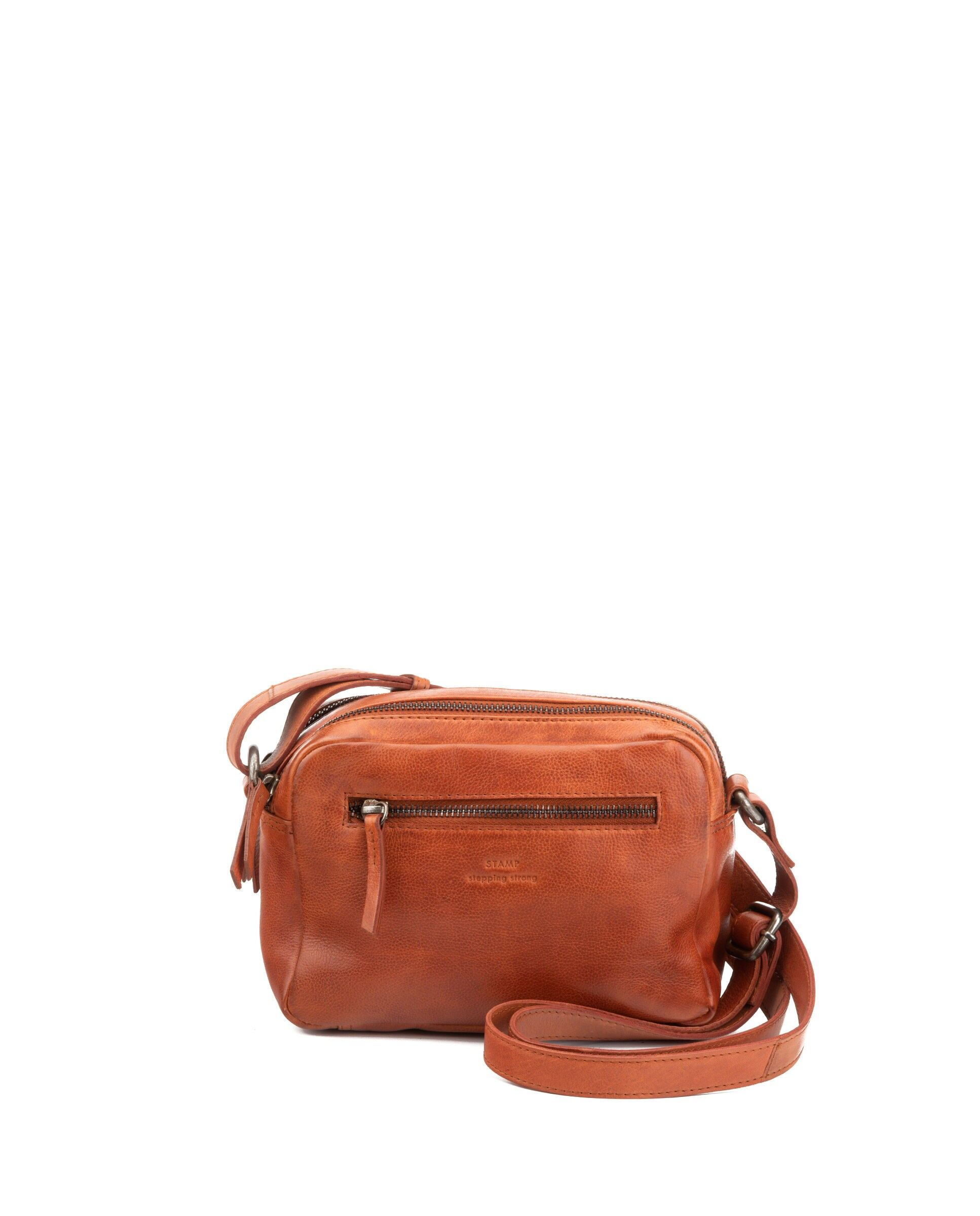 Sac bandoulière femme STAMP ST3243 en cuir lavé, collection Chara