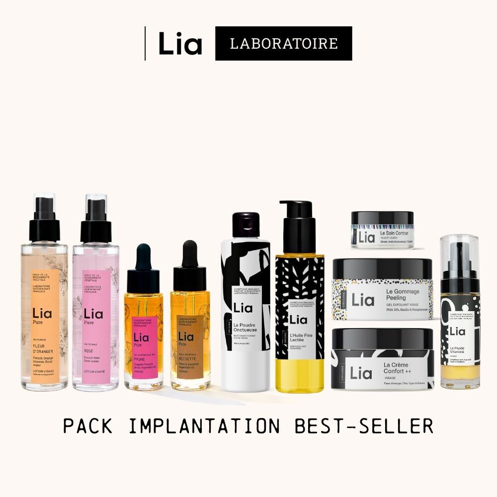 LIA LABORATORY - PACCHETTO DI ALLESTIMENTO DEI 10 PIÙ VENDUTI - 20 prodotti - GAMMA LAB e PURE