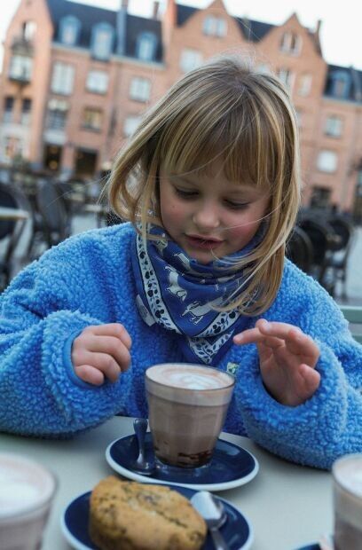 Foulard Bébé Enfant Teckel Blue