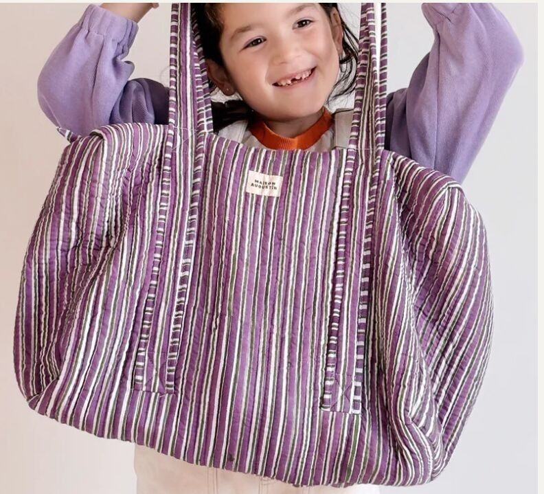 Sac Week end Stripe Purple