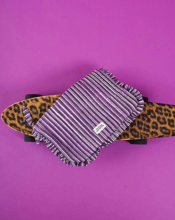 Grande Pochette Stripe Purple
