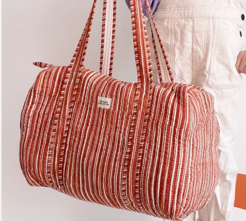 Sac Week end Stripe Brown