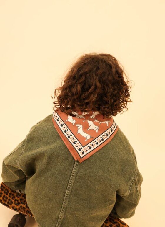 Foulard Bébé Enfant Teckel Brown