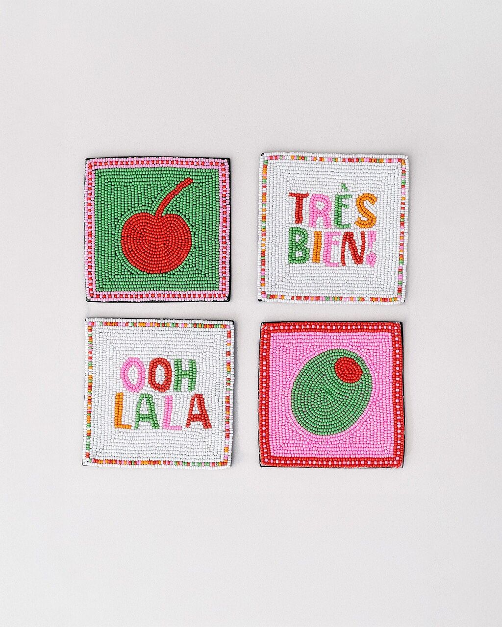 Perlenuntersetzer-Set, Cocktail