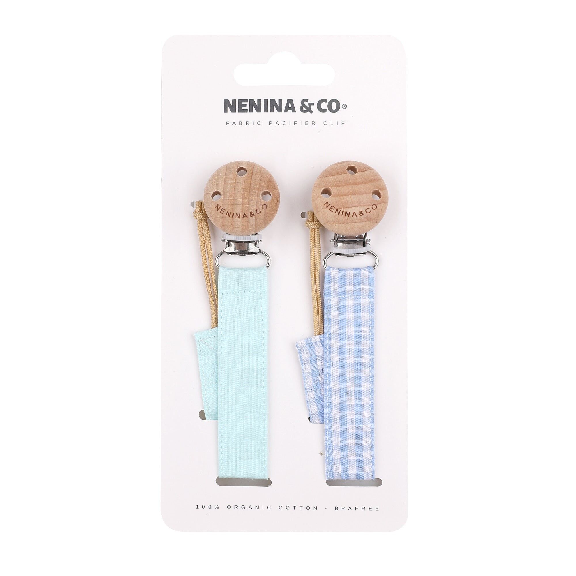 Schnullerhalter-Set x 2 DIAMOND Celeste + Vichy von Nenina & Co