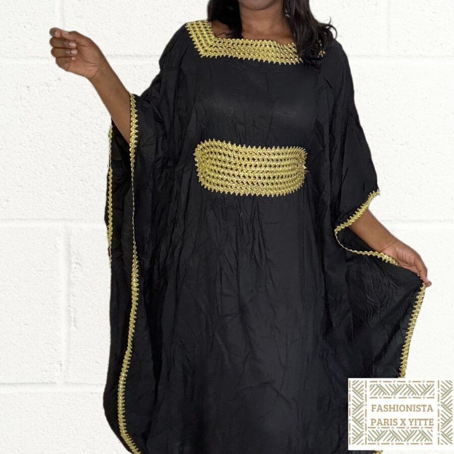 Robe noire et dorée
