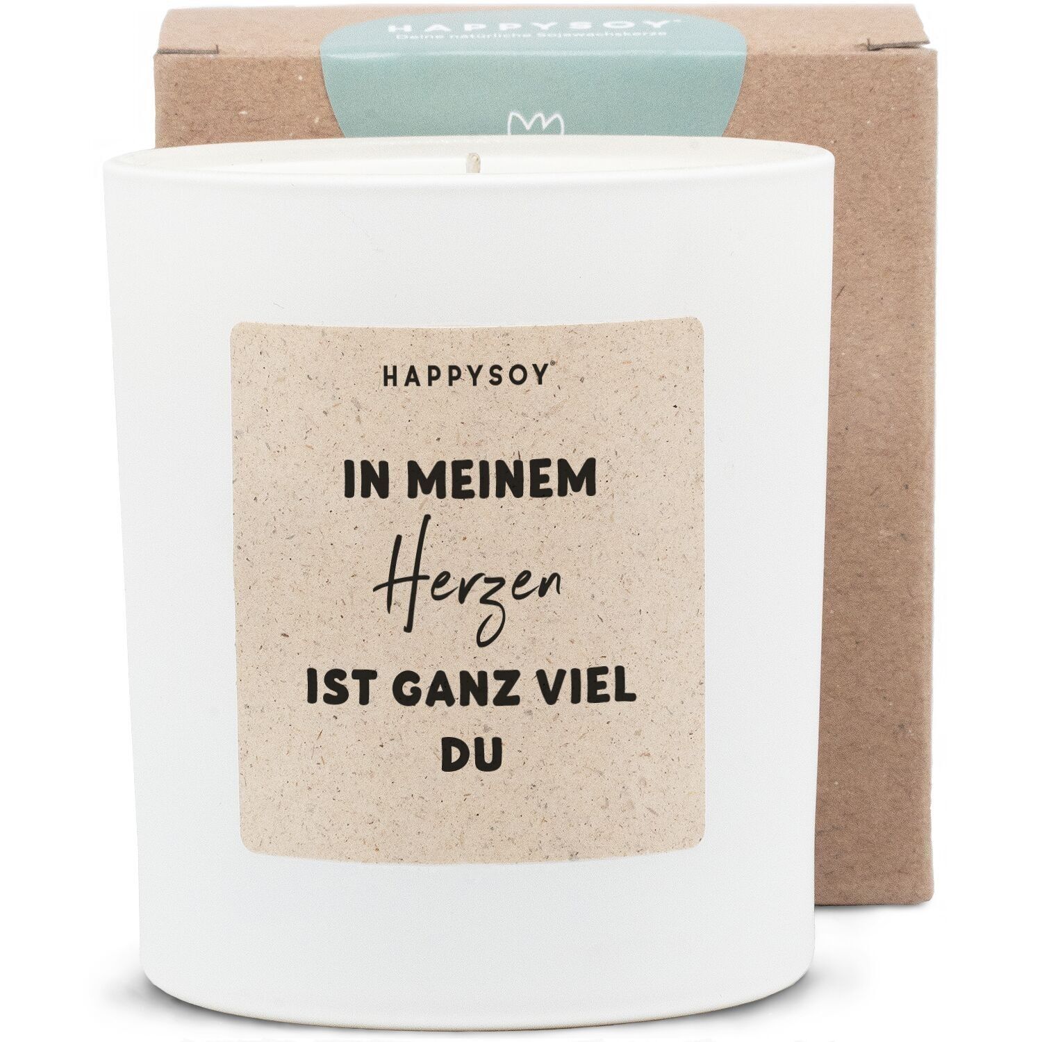 Duftkerze - in meinem Herzen ist ganz viel DU