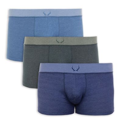 3 bóxers de Tencel para hombre - azul y verde