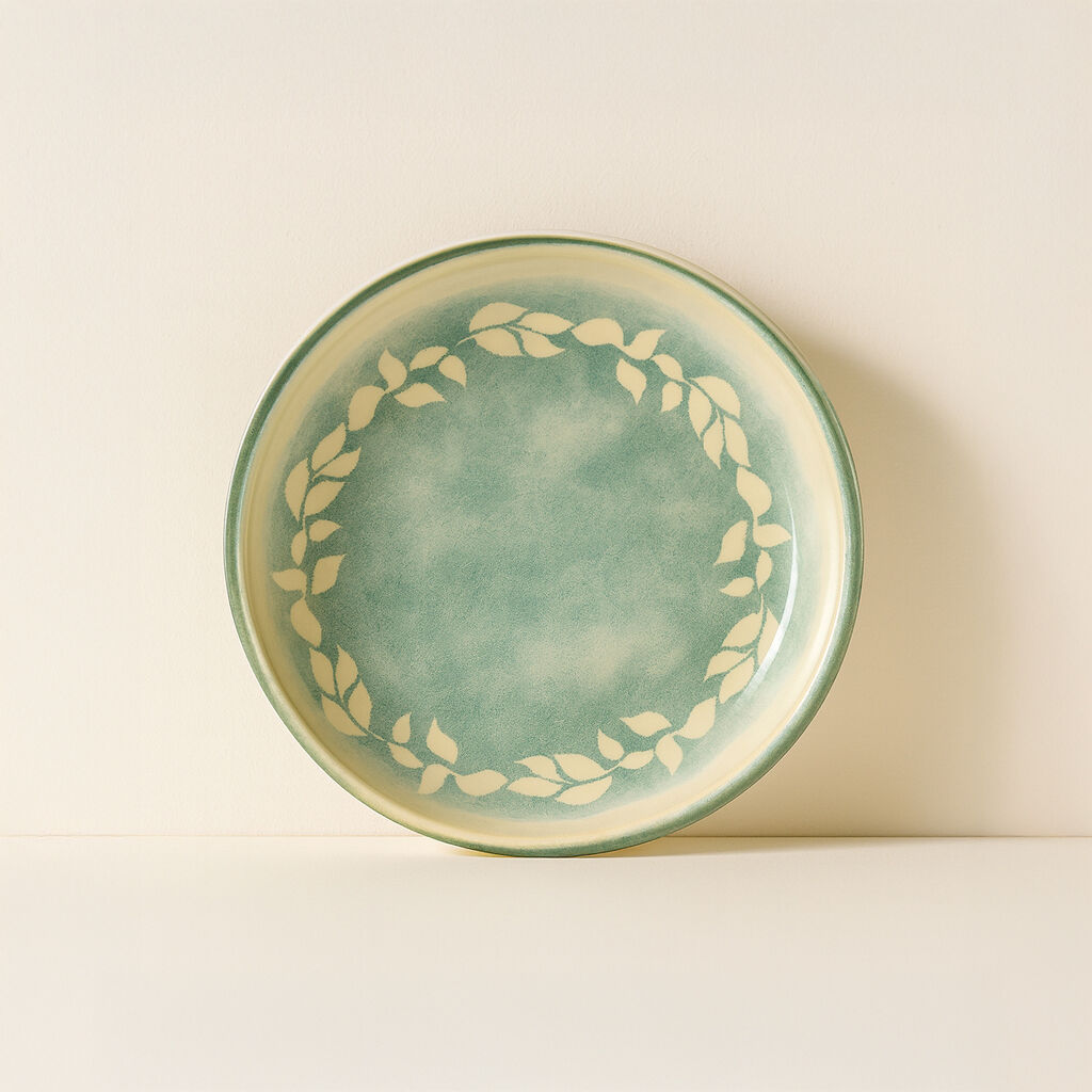 20cm Capria green earthenware bowl