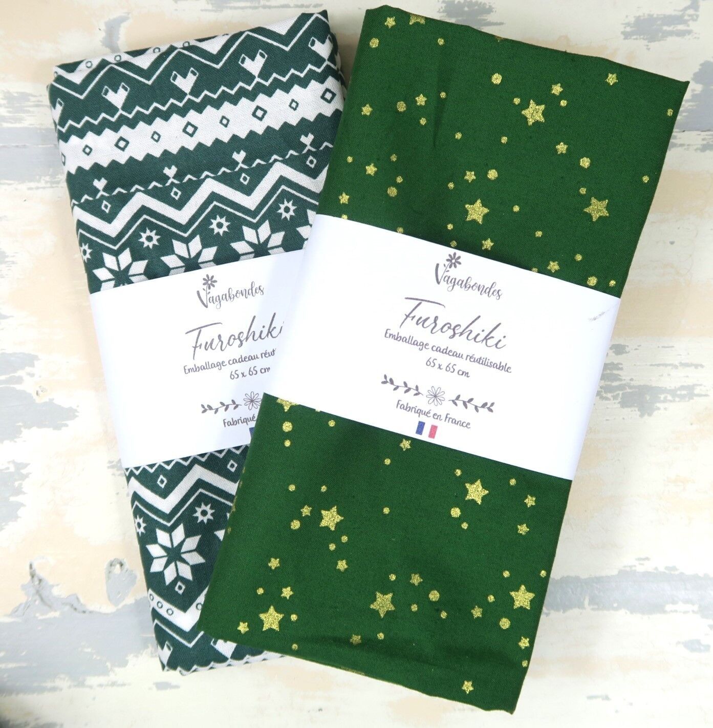 Wiederverwendbares Geschenkpapier - Furoshiki - Weihnachten